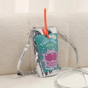 {NEW} Cute Tipsy Hun Crossbody Bag Silver